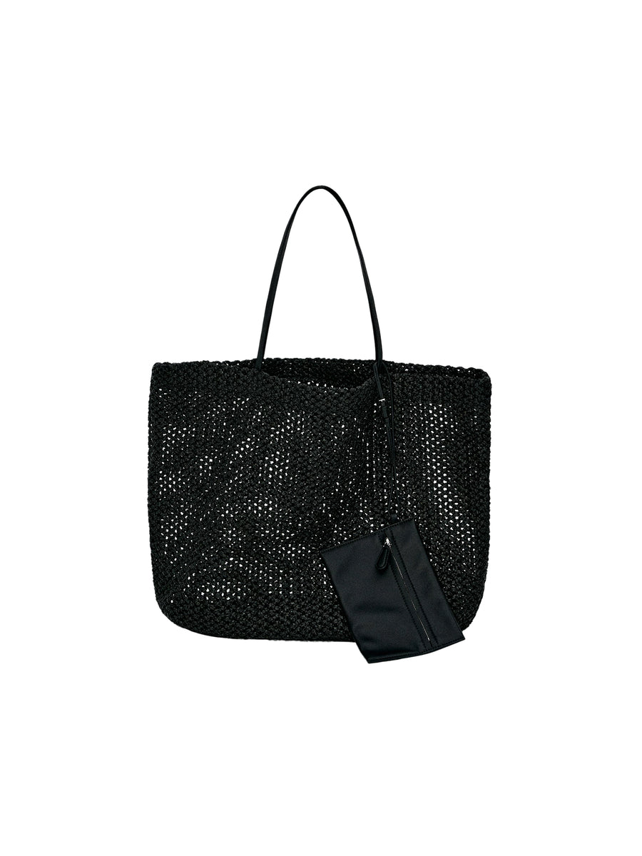 Hand-Woven Straw Tote, view 12