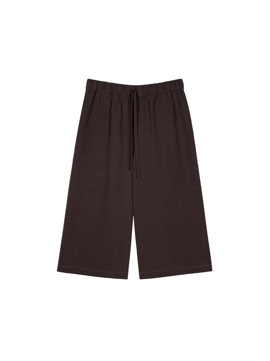 Cotton Hemp Cropped Trousers, view 10
