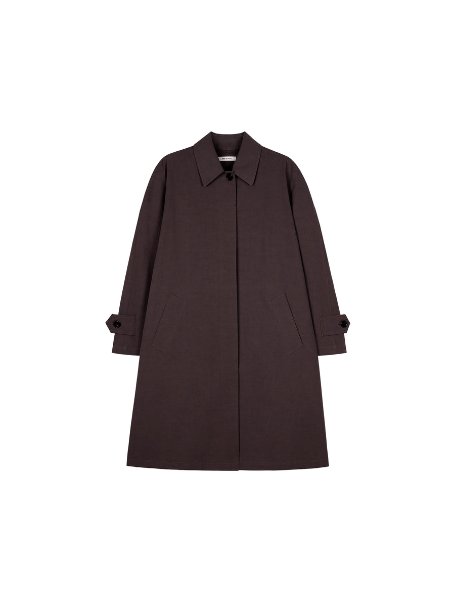Cotton Hemp Relaxed-Fit Trench Coat, view 6