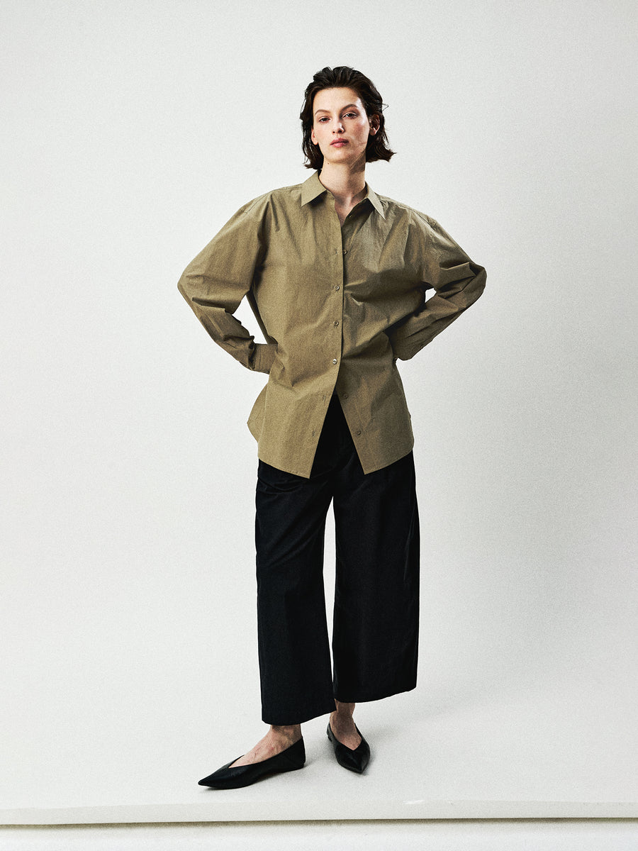 High-Density Cotton Oversized Shirt, view 4