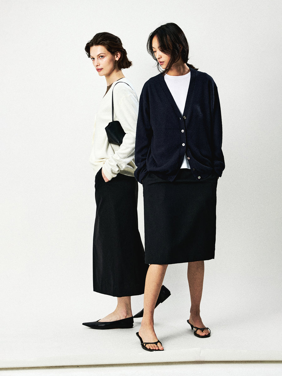 Brushed Cotton Knit Tee, Long Sleeve Tee & Cardigan, view 2