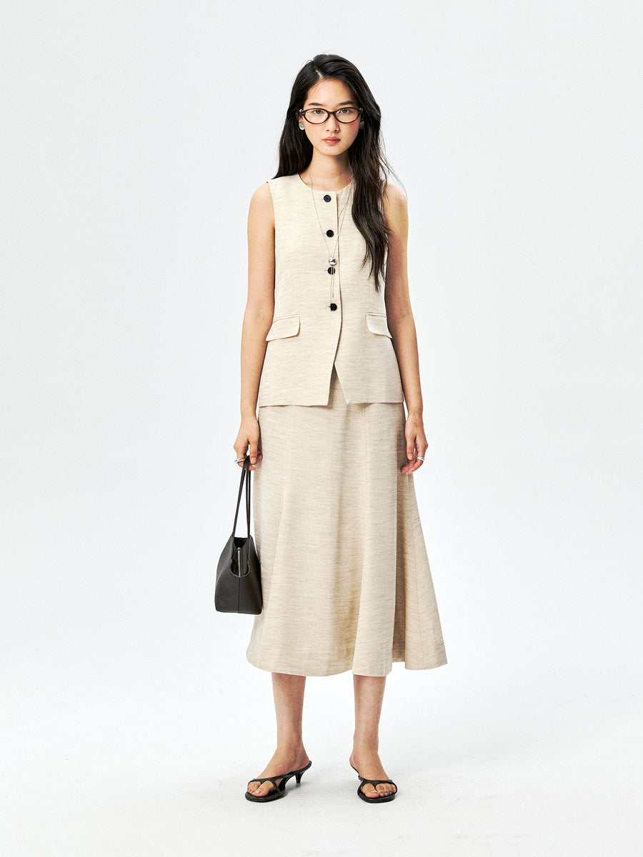 Vest & Fishtail Skirt