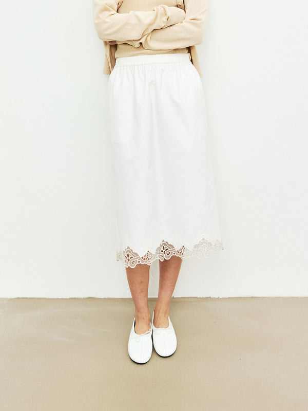 Cotton Organza Embroidered Lace Collection | Skirt and Cropped Pants | Romantic Holiday Style | Women Bottoms | MRS Studios