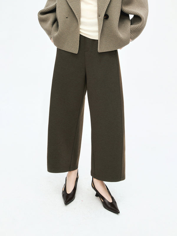 Knit Air Fabric 9/10 Balloon Pants | Elastic Waist | Women Trousers | MRS Studios