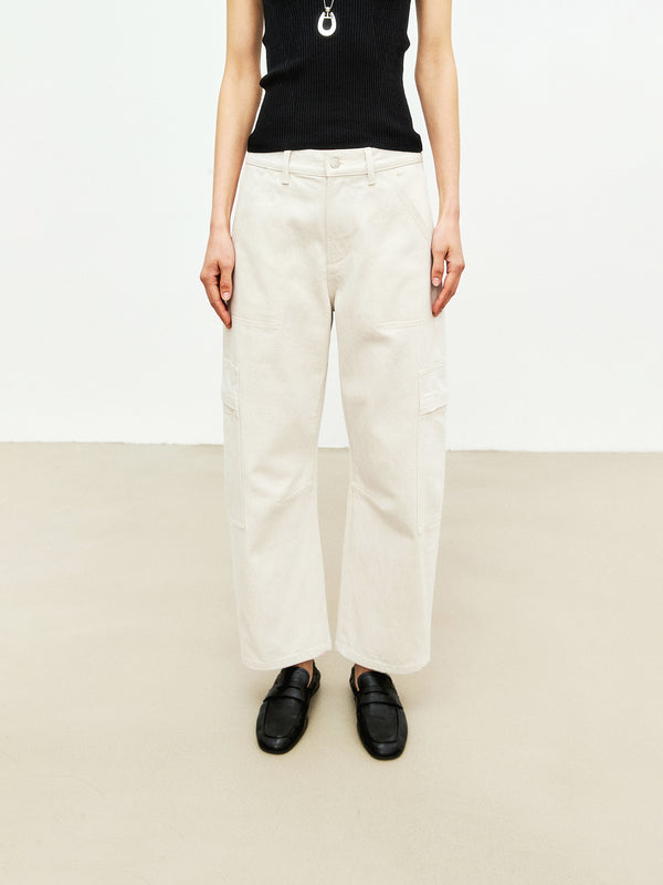 Turkish Bossa Colored Denim Curved Leg Jeans | Workwear Inspired | Cropped 9/10 Length | Women Jeans | MRS Studios