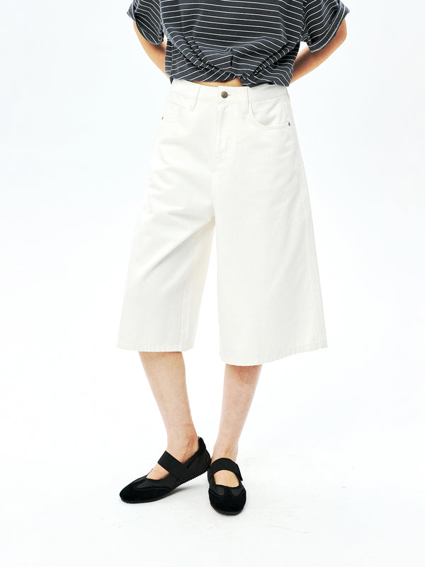 Long-Staple Cotton A-Line Jeans | Cropped 7/8 Length | Enzyme-Washed Five-Pocket | Women Jeans | MRS Studios