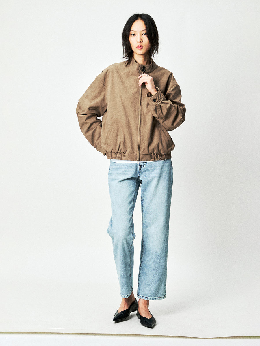 Oxford-Texture Harrington Jacket, view 2