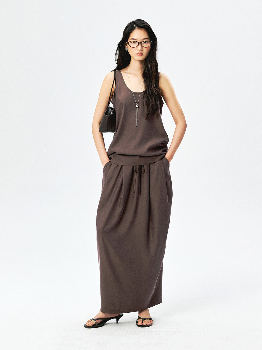 Cupro Camisole & Balloon Skirt, view 4