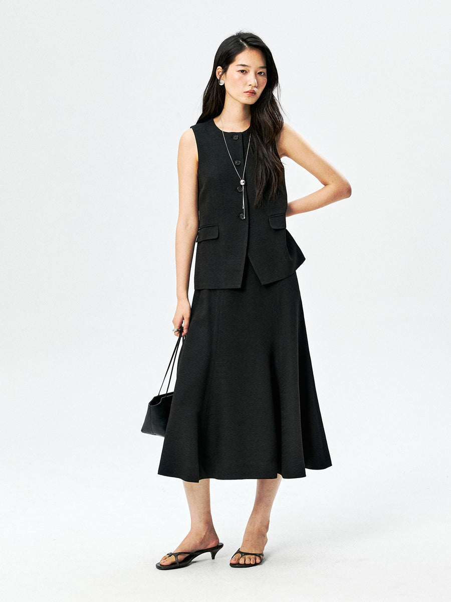 Vest & Fishtail Skirt, view 2