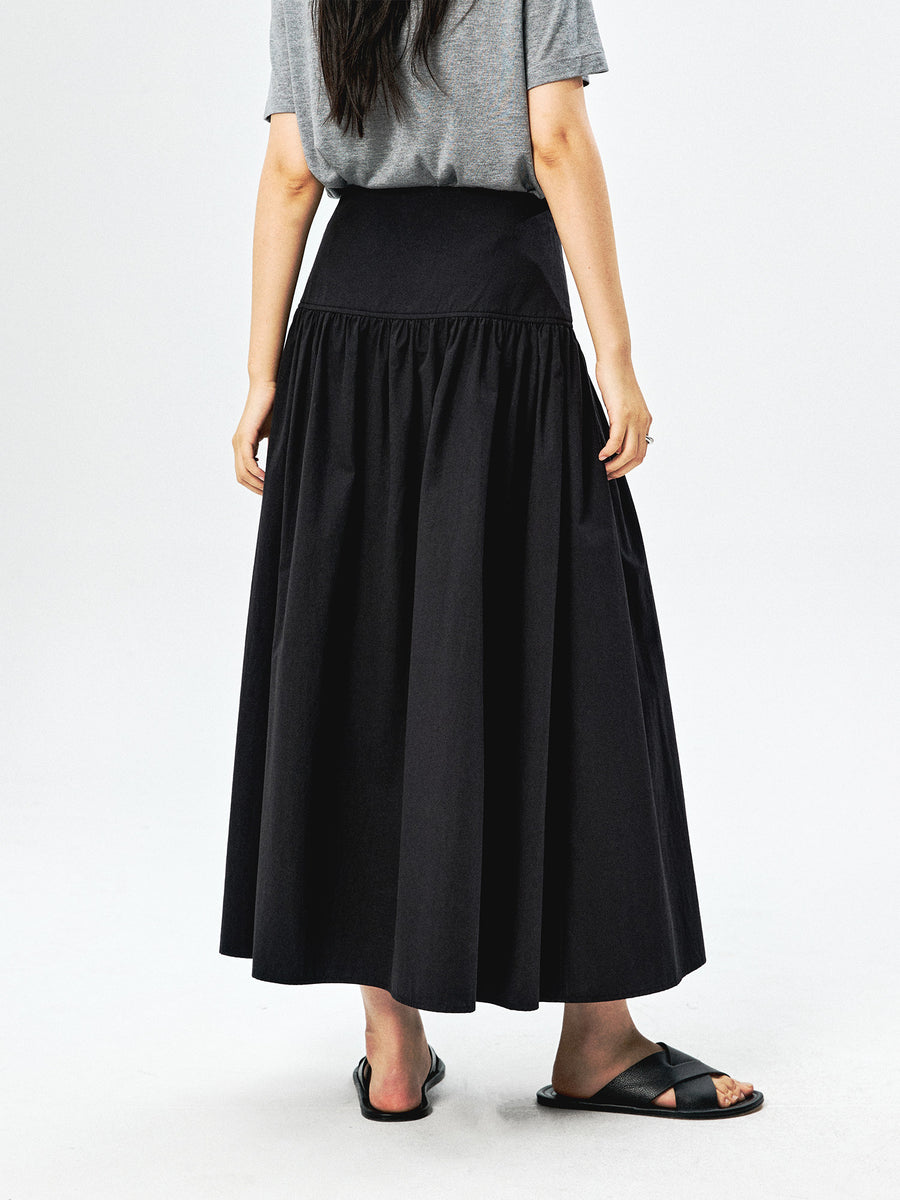 Japanese Omi Cotton Midi Skirt, view 3