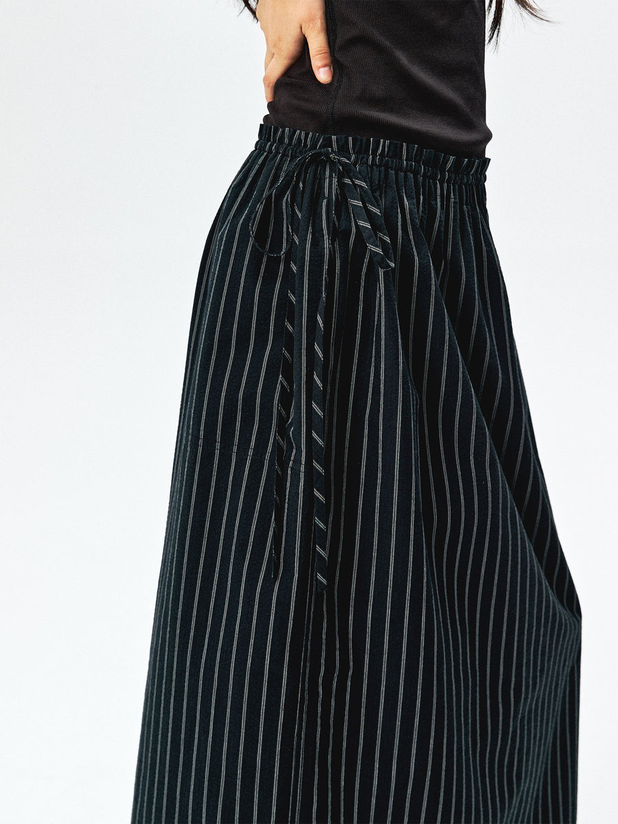 Cotton Striped Maxi Skirt, view 4