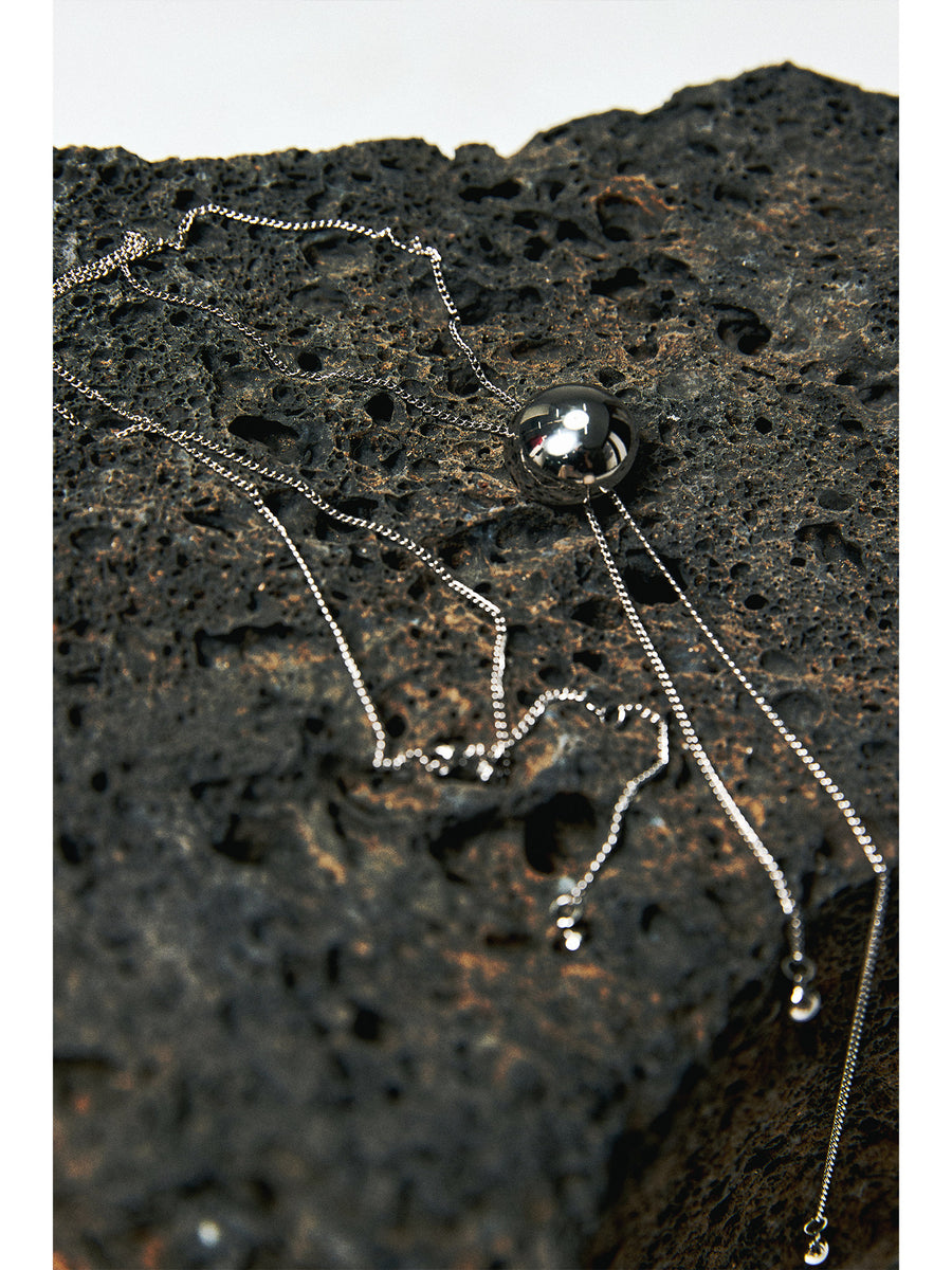 Rhodium-Plated Necklace, view 3