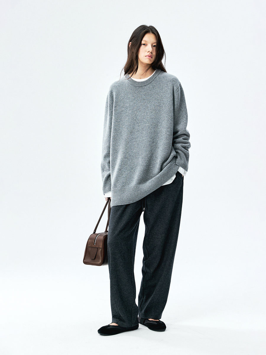 Superfine Merino Knit Drawstring Pants, view 7