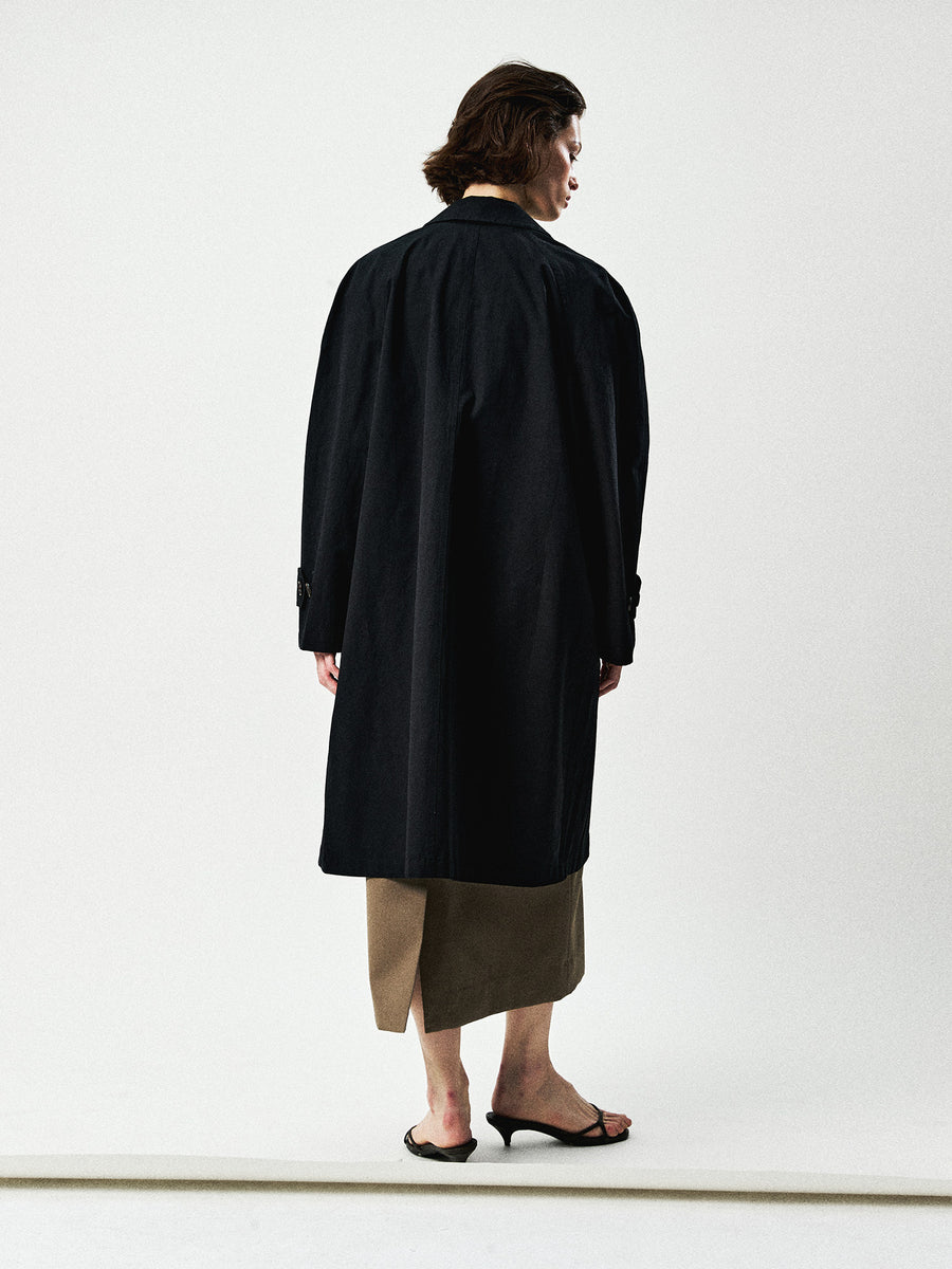 Cotton Hemp Relaxed-Fit Trench Coat, view 5