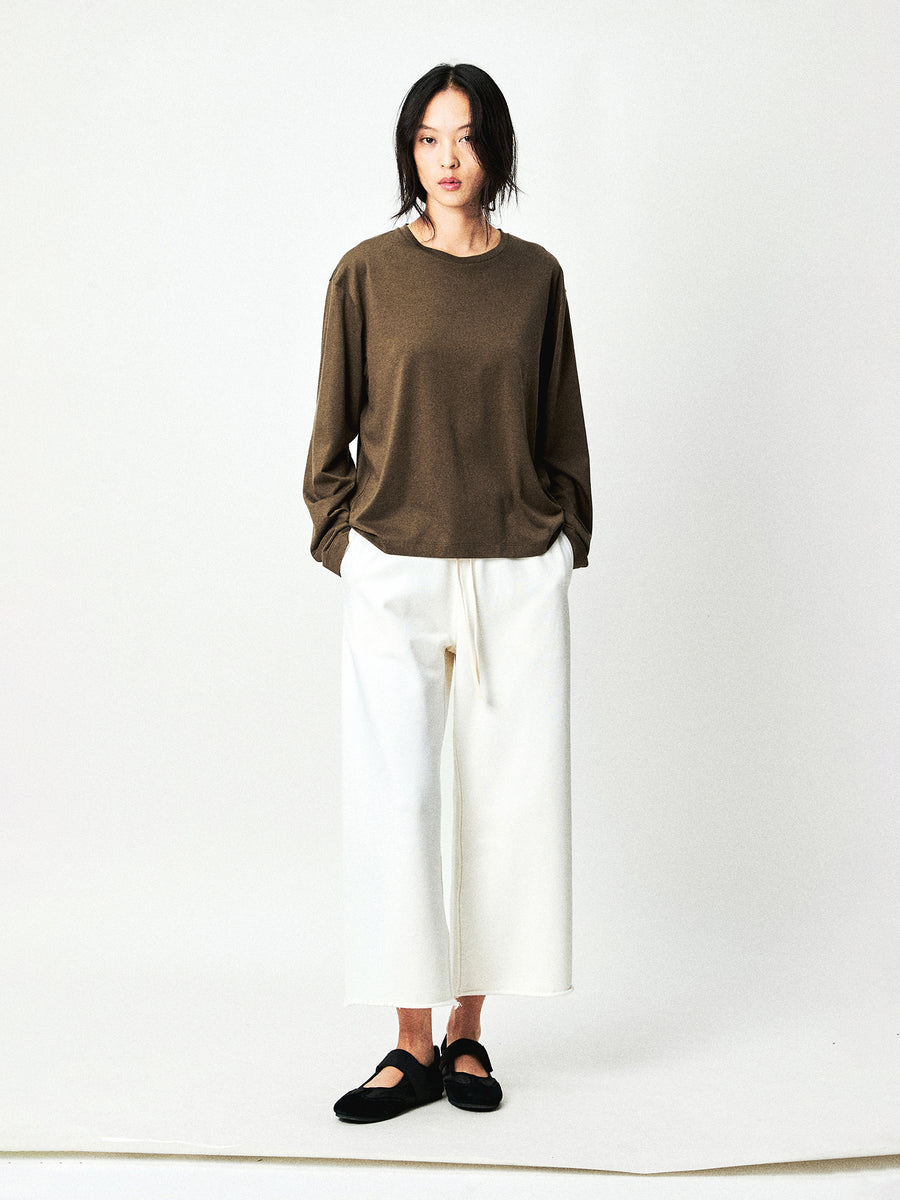Lyocell Cotton Long Sleeve T-Shirt, view 4