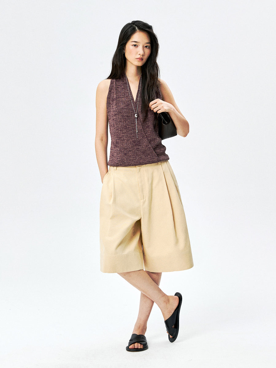 Linen Blend Knit Tank, view 5