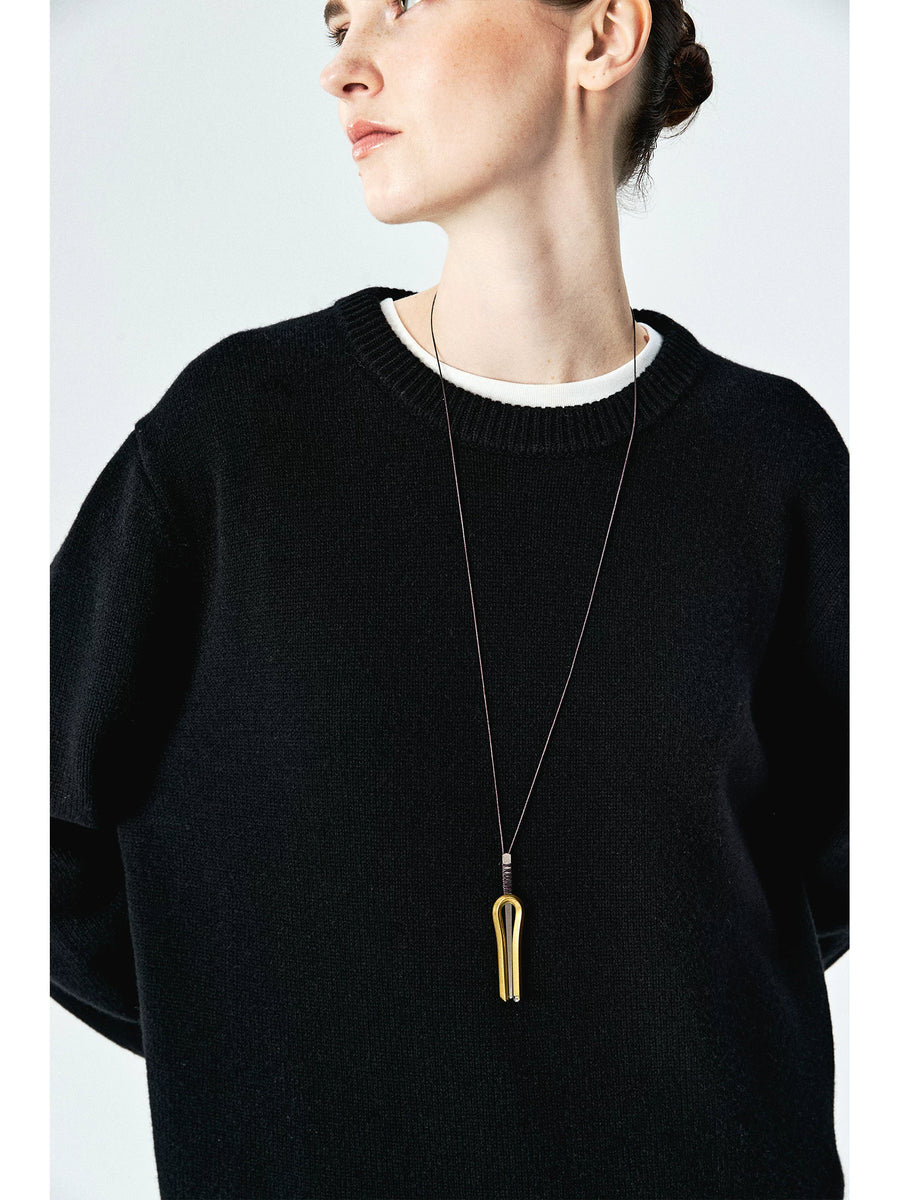 Brass Jaw Harp Pendant Necklace