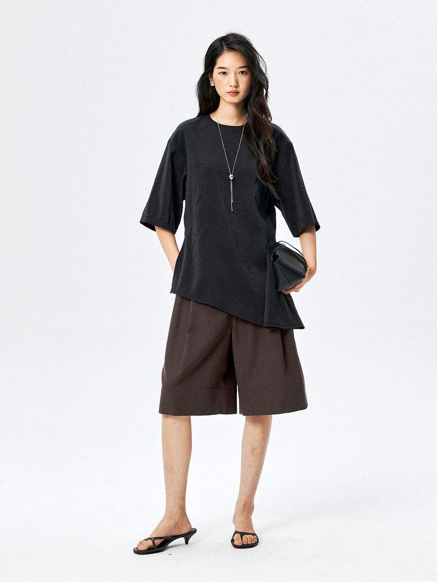 Sandwashed Silk Blend Top, view 5