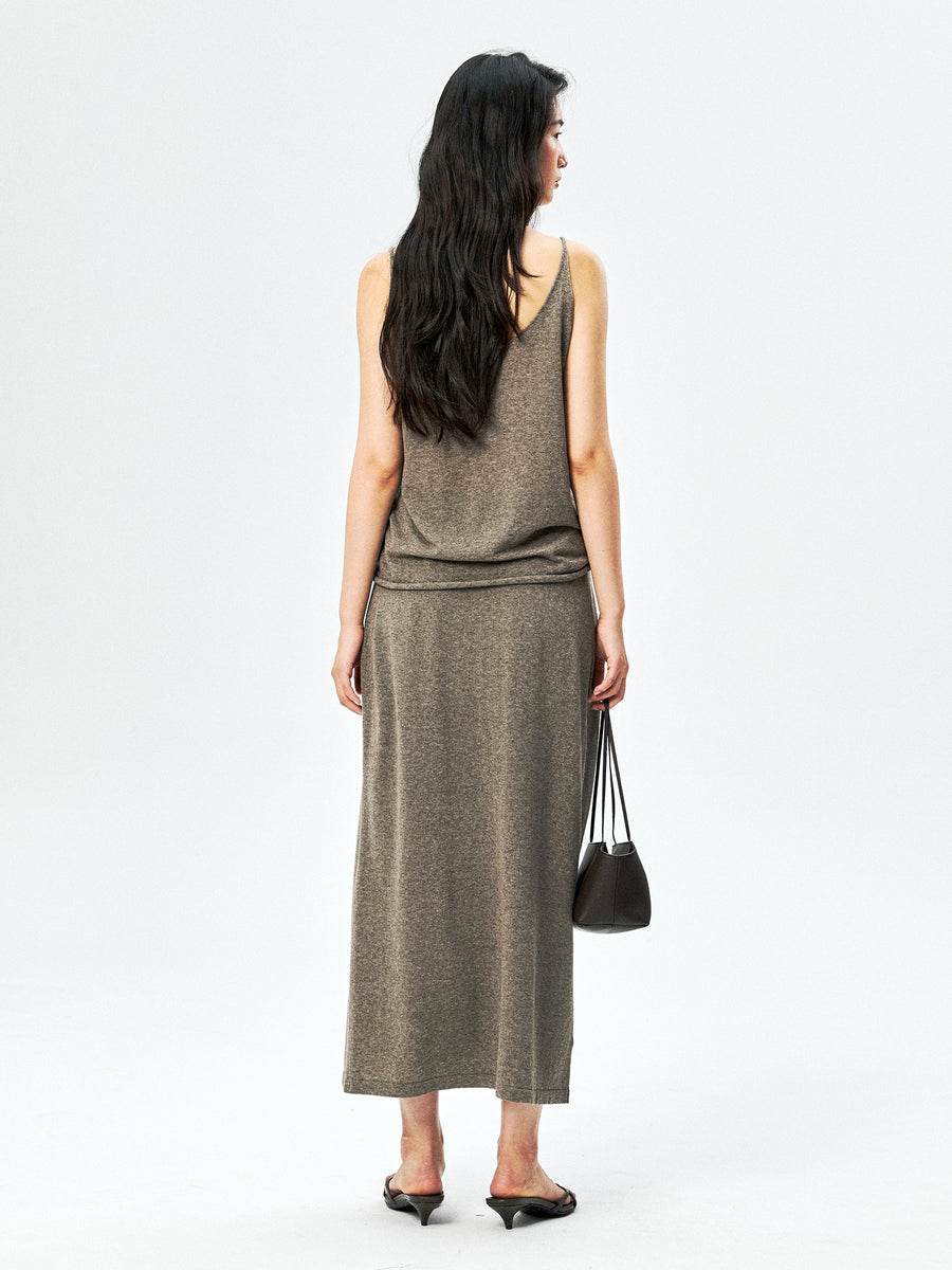 Linen Blend Camisole, Skirt & Shawl, view 5