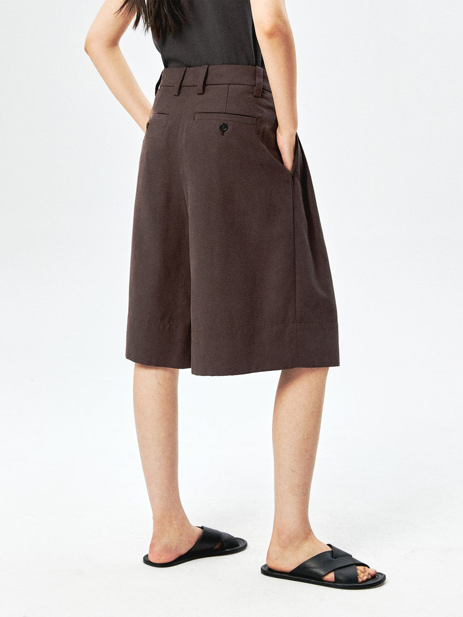 Lyocell Cotton Bermuda Shorts, view 9