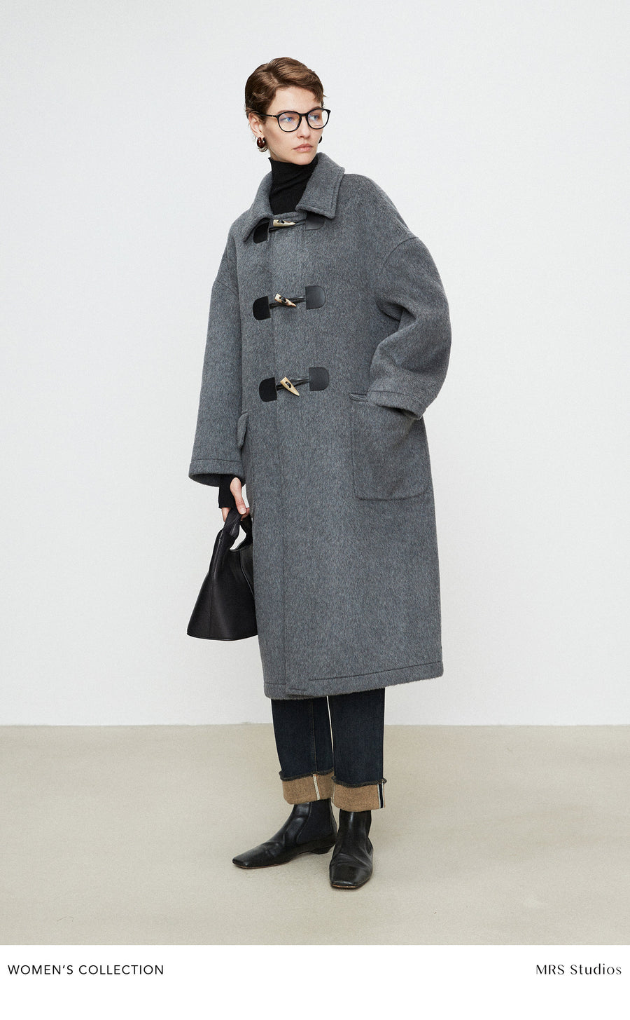 H-Line Wool Duffle Coat, view 3