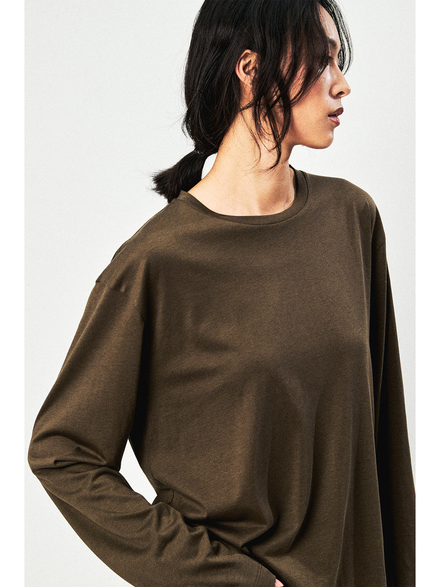Lyocell Cotton Long Sleeve T-Shirt