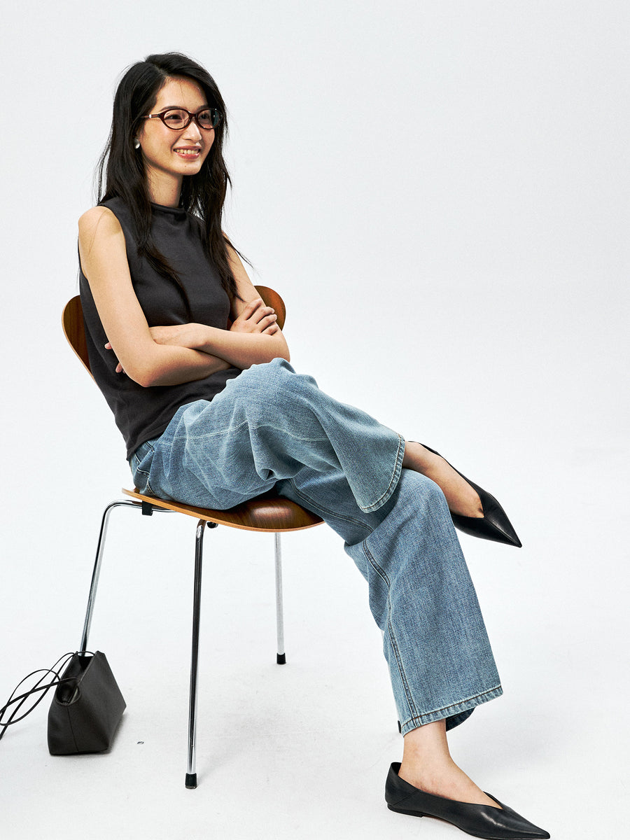 Long-Staple Cotton Knit Tank, view 4