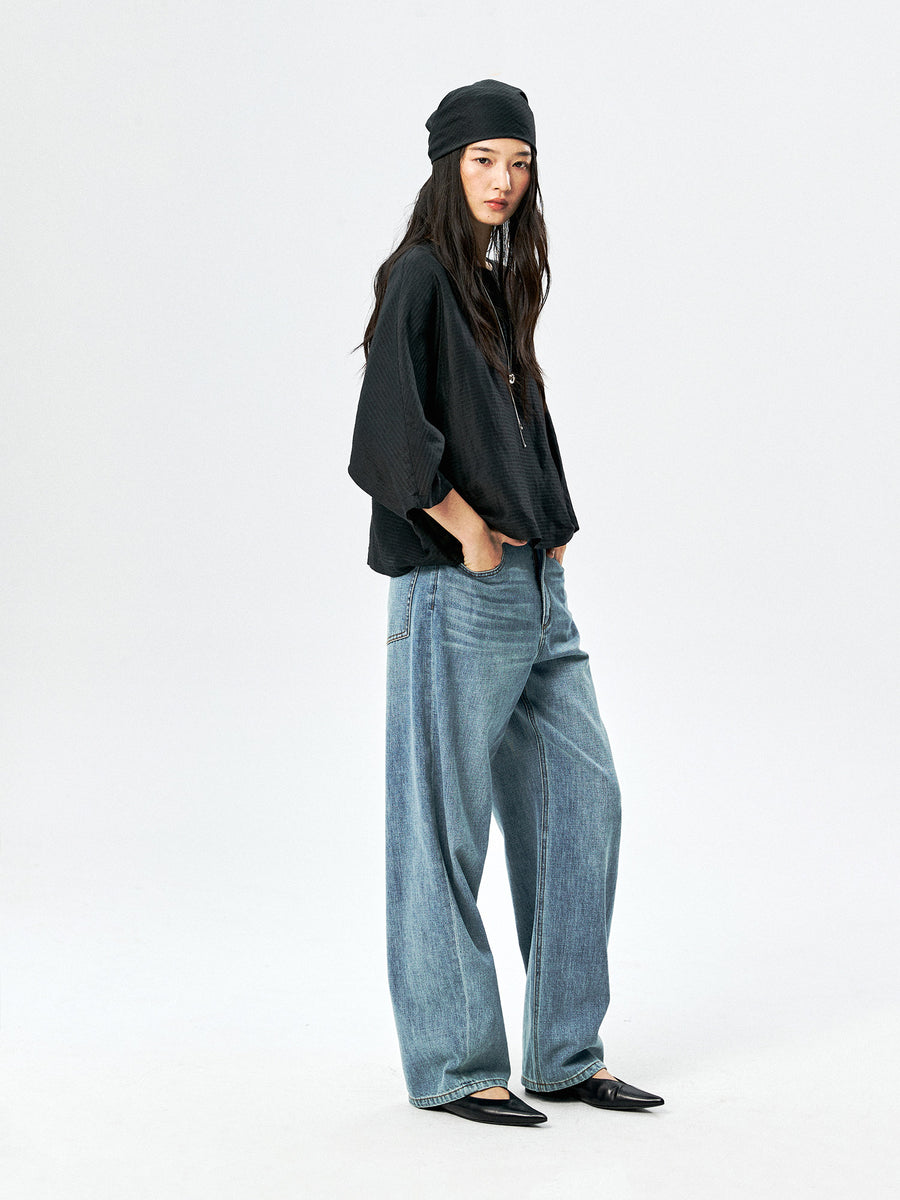 Linen Silk Blouse & Scarf, view 7