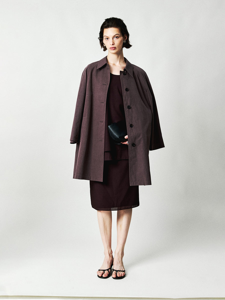 Cotton Hemp Single-Breasted Trench Coat