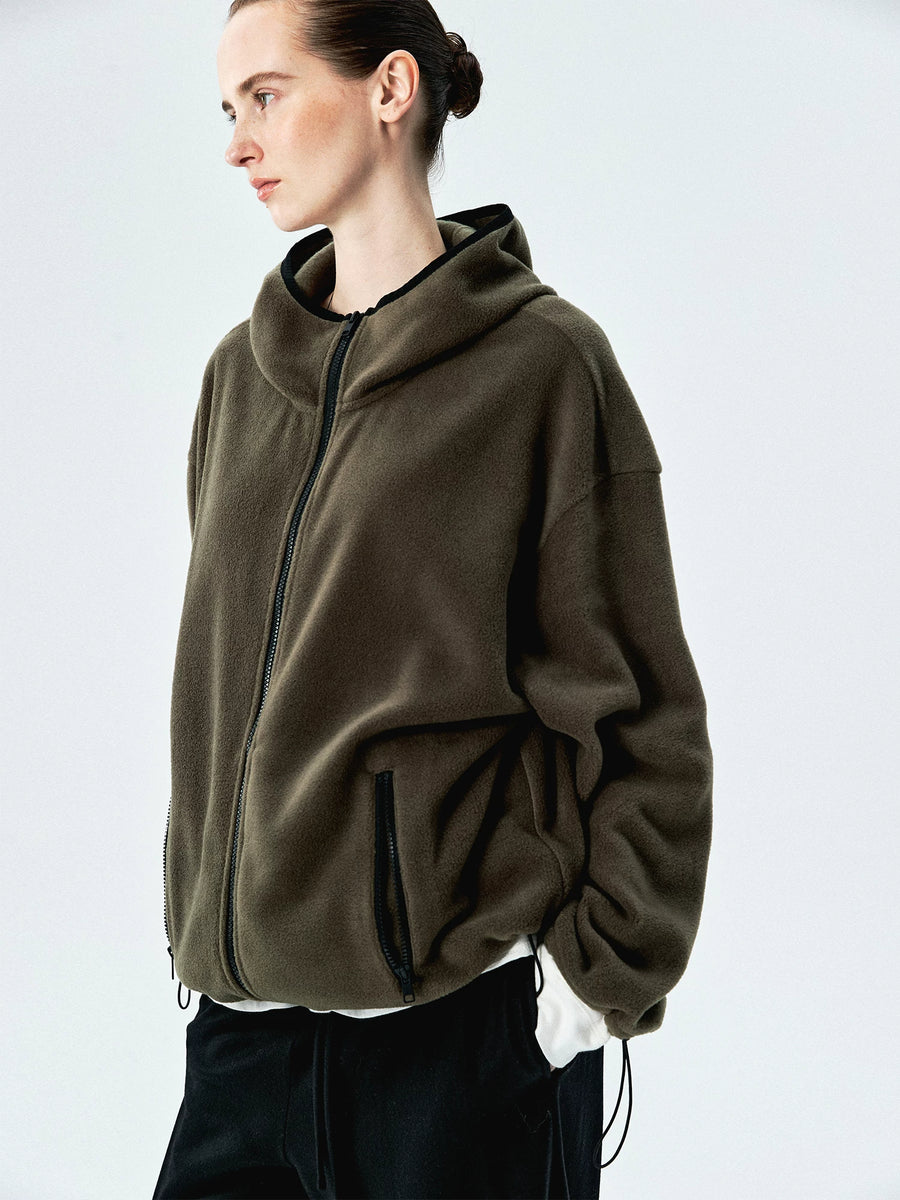 Japanese Double-Faced Fleece Hooded Jacket, view 6
