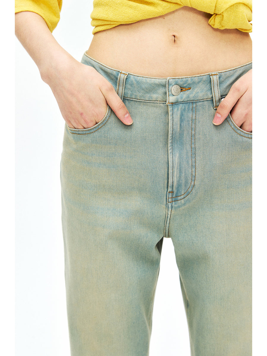 Volcanic Sand Baguette Jeans, view 9