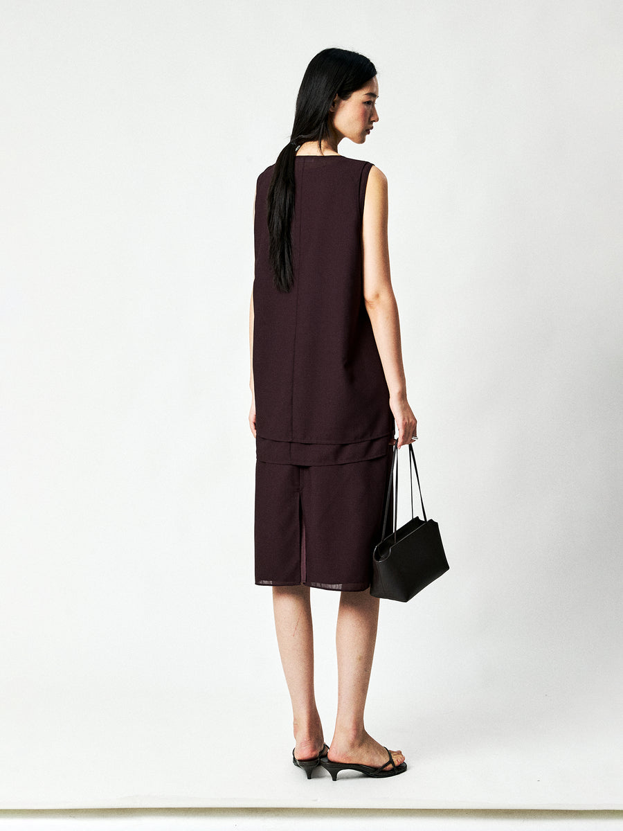 Fine Merino Wool Vest & Pencil Skirt Set, view 9