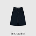 Fleece-Backed Denim A-Line Cropped Jeans | Eco Heat-Locking Weave | 7/10 Wide Leg | Women Jeans | MRS Studios