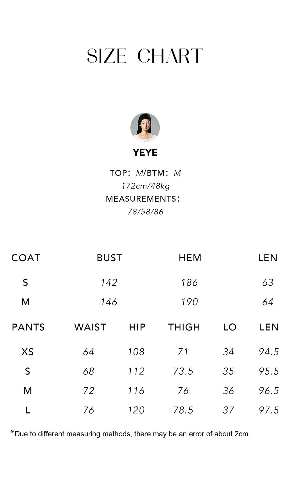 Size chart for Eco Cellulosic-Blend Halter Tank & Balloon-Pant Set