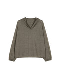 Cotton Hooded Sun-Protection Overshirt | Drop-Shoulder Relaxed Fit | V-Neck Ribbed Cuff | Women Top | MRS Studios