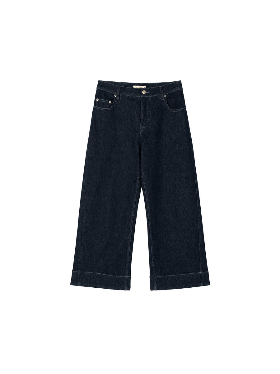 Reactive-Dyed Stretch Denim Straight Jeans, view 6
