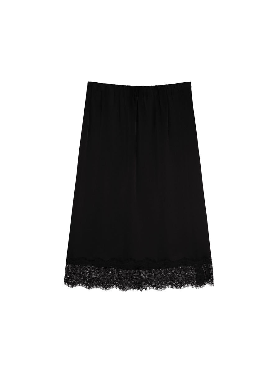 Japanese Triacetate Satin Lace Skirt, view 6