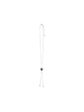 Rhodium-Plated Necklace | Polished Slider Clasp | Double Snake Chain | Women Accessories | MRS Studios