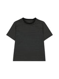 Japanese Heavyweight Jersey Striped Tee | Crew Neck Short Sleeve | Stripe-Matched Seams | Women Top | MRS Studios