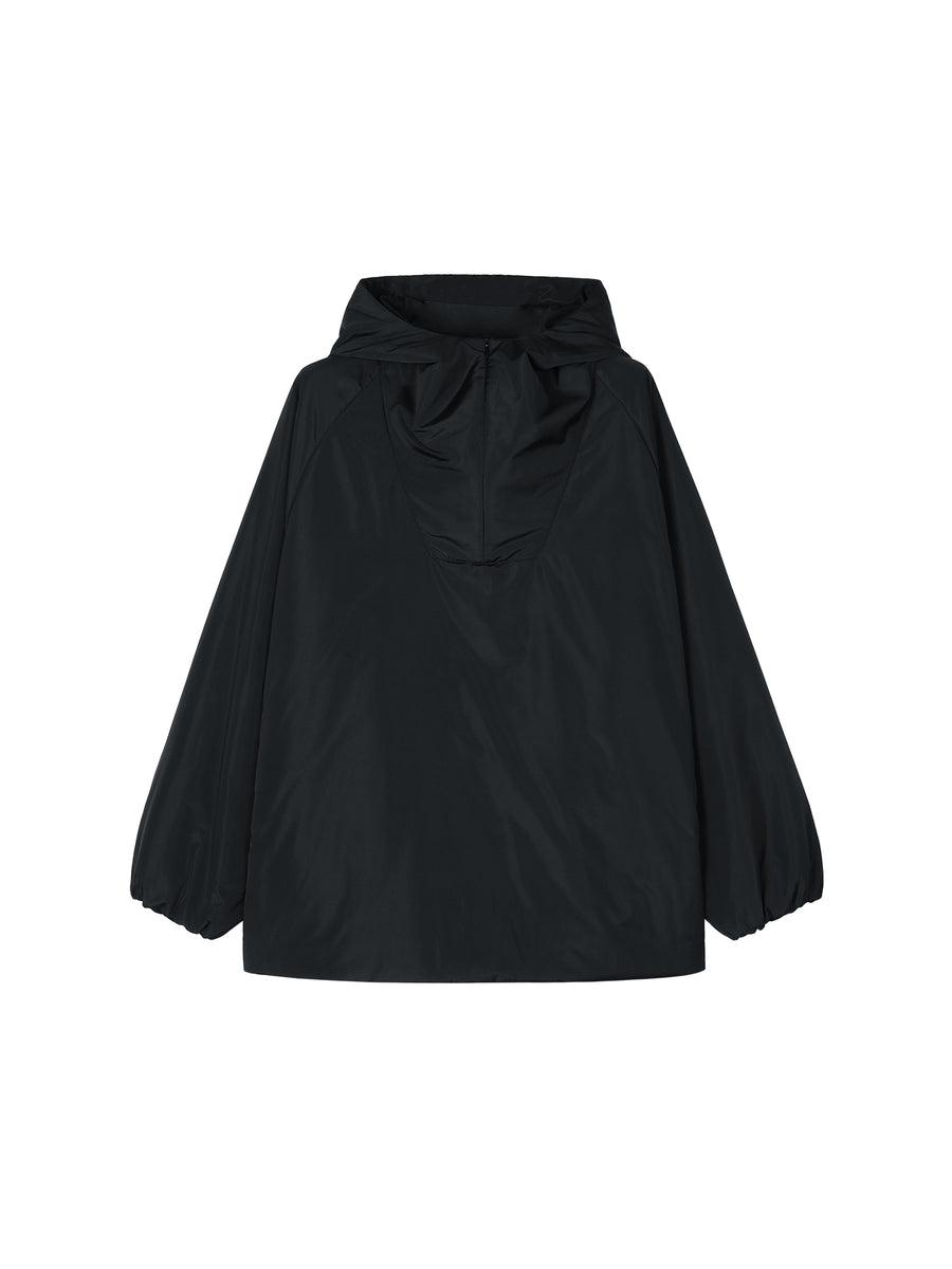 Silk-Blend Taffeta Padded Anorak, view 7