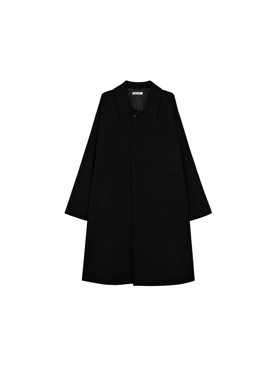 Italian Marzotto Stretch Wool Long Coat, view 7