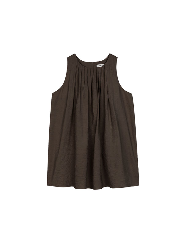Sand-Washed Silk Cami & Dress Set | 3D Pleated Neckline | Shell-Button Back | Women Set | MRS Studios
