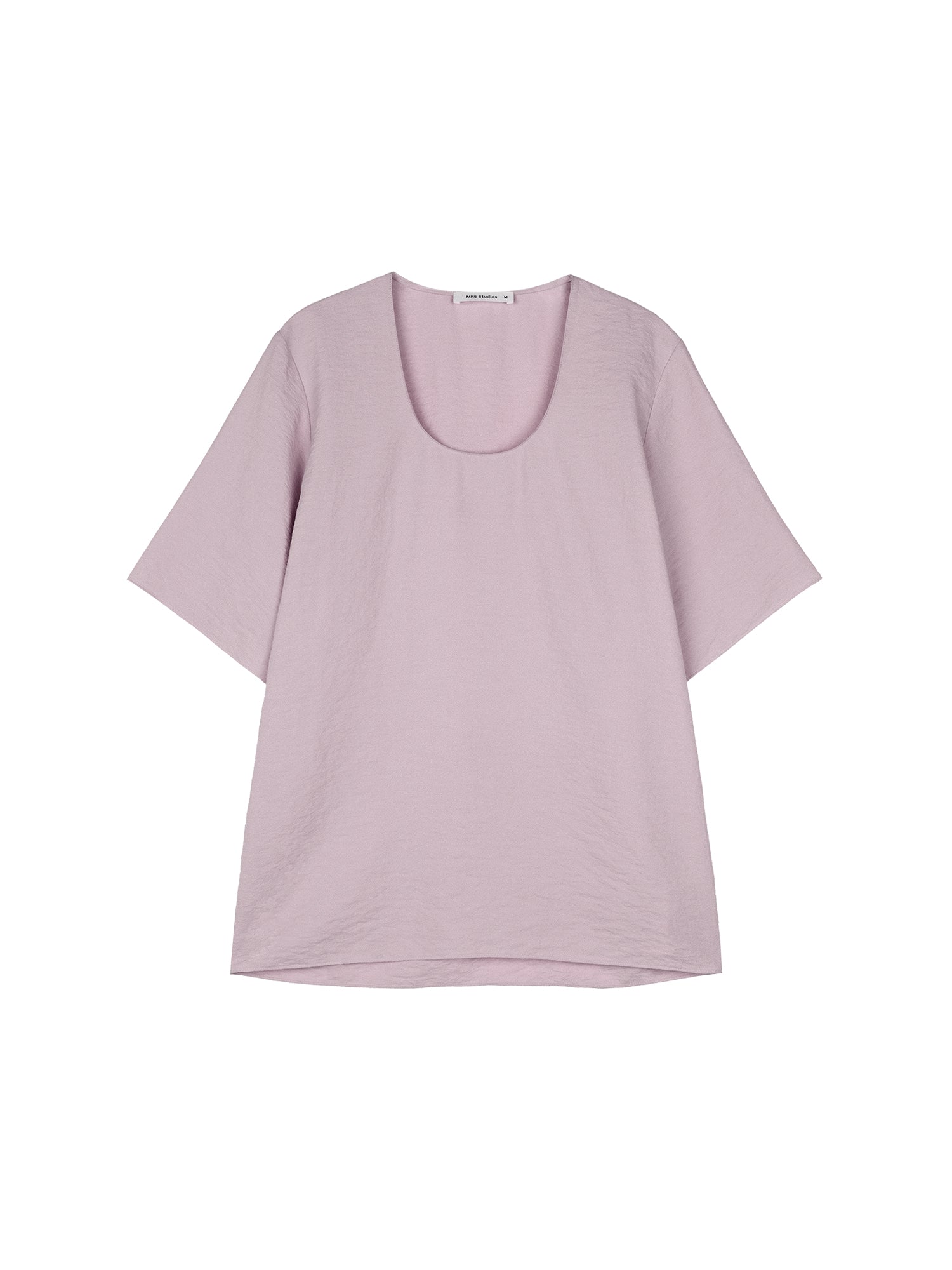 Dry Silk Mulberry Silk Short-Sleeve Top | Egg-Shaped Neckline | Minimalist Relaxed Cut | Women Top | MRS Studios