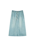 Cotton Denim Trousers Shorts and Skirt Set | Drawstring Elastic Waist | Washed Finish | Women Bottoms | MRS Studios