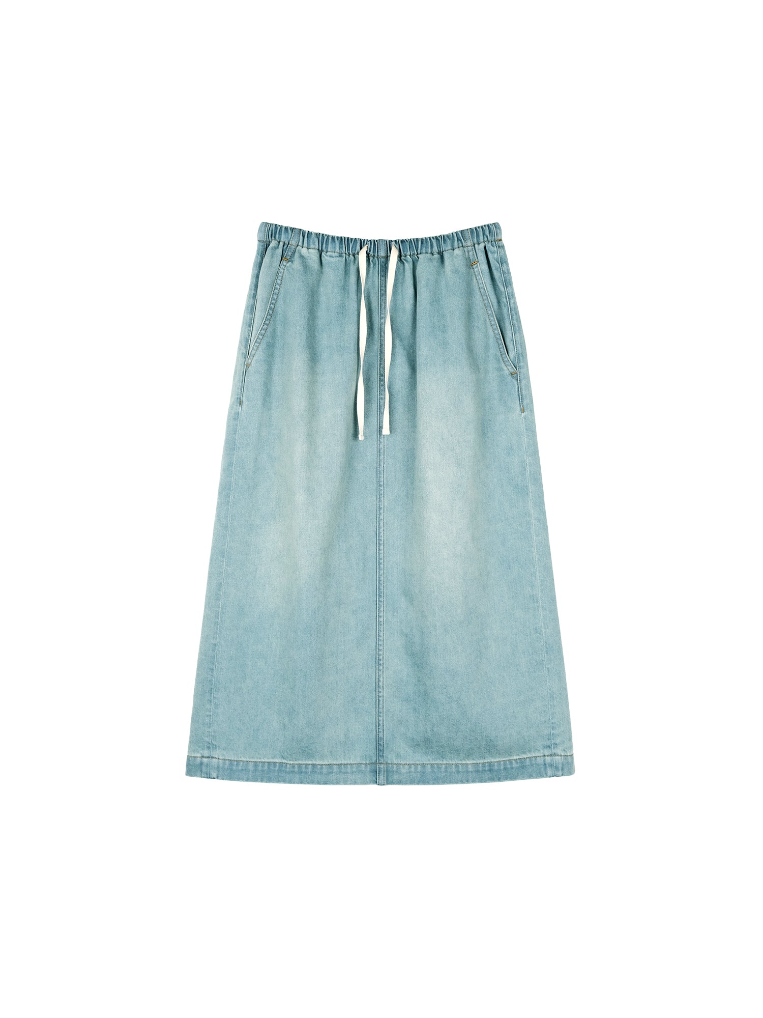 Cotton Denim Trousers Shorts and Skirt Set | Drawstring Elastic Waist | Washed Finish | Women Bottoms | MRS Studios