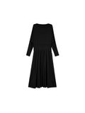 Off-Shoulder Knit Dress | Wide Waist Belt | Midi Length Silhouette | Women Dress | MRS Studios