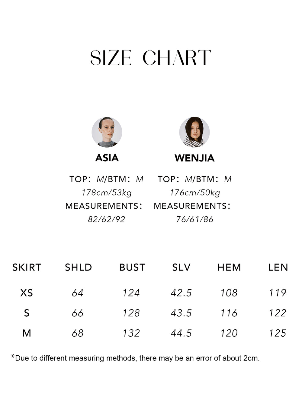 Size chart for Superfine Merino Knit Polo Maxi Dress