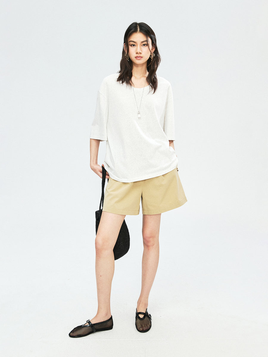 Washed Cotton Casual Shorts, view 10