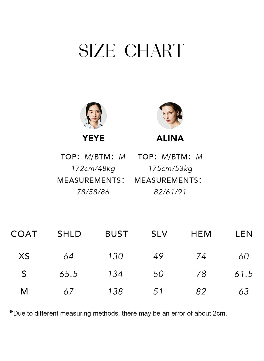 Size chart for Long-Staple Cotton Loopback Sweatshirt