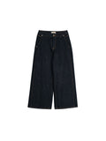 Freecross Deep Indigo Wide-Leg Jeans | Shifted Side Seam | Cropped 9/10 Length | Women Jeans | MRS Studios